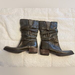 Naya army green combat vegan boots